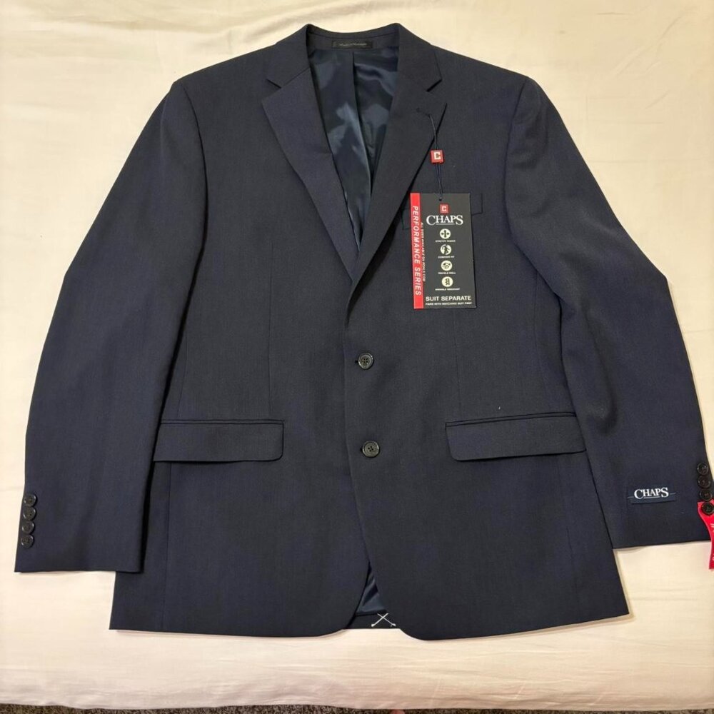 NWT Navy Chaps Performance Series 42Reg Suit Jacket
